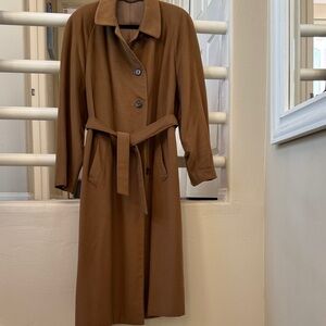 Belvest Classic Tobacco Cashmere Women's Trench Coat